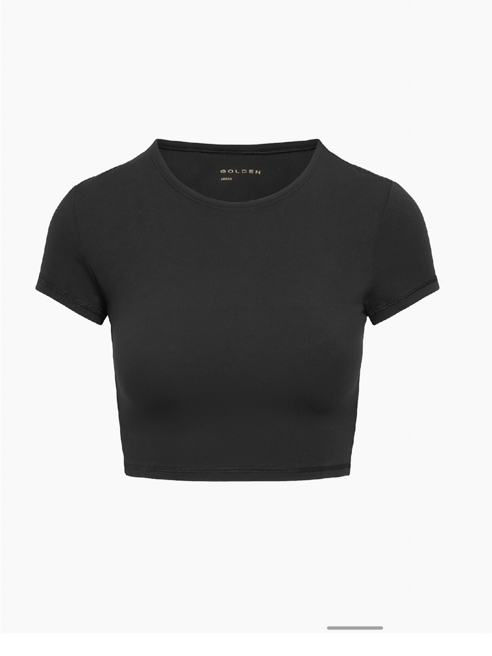 Golden Aritzia Black Cropped  Tee